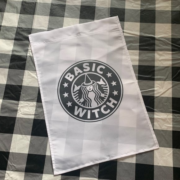 BASIC WITCH STARBUCKS GARDEN FLAG - Picture 1 of 2